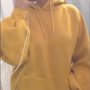 yellow oversized hoodie